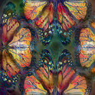 Detailed digital artwork: stylized botanical elements, vases, ornate patterns