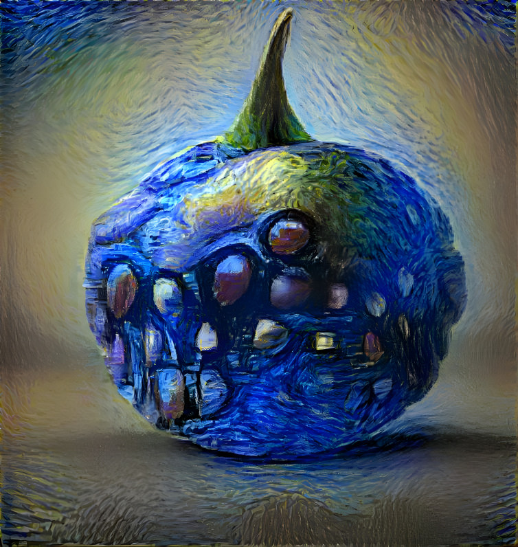 Blue evil apple