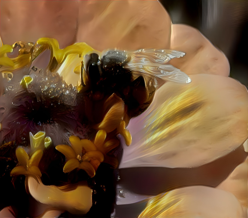 Honeybees in Love with Flowers