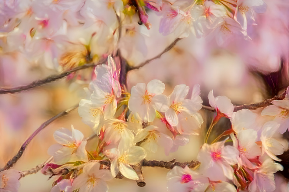 Sakura flowers on a sunny day
