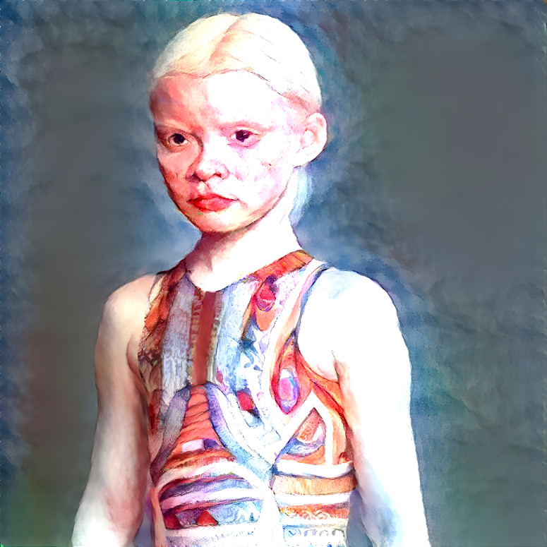 albino tribal girl