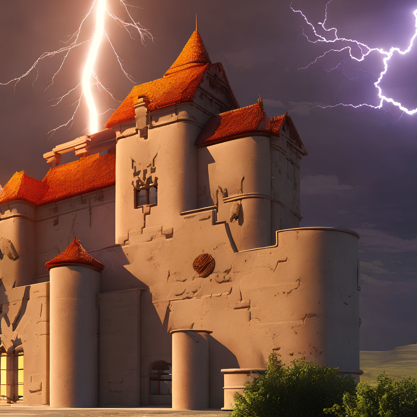 Stone Mansion Thunderstorm