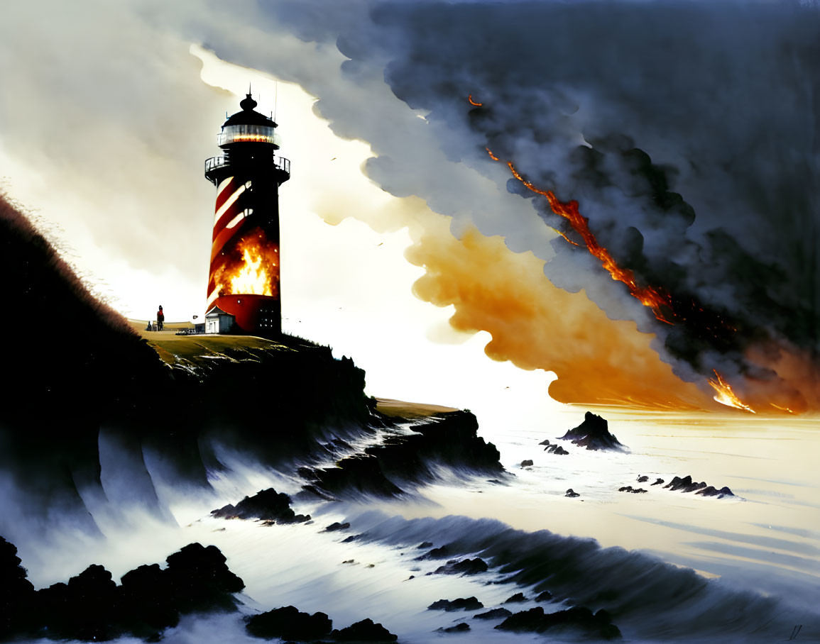 The Burning Lighthouse