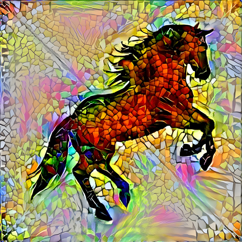 Stained Glass Horse 