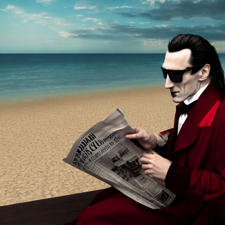 Dracula on the beach