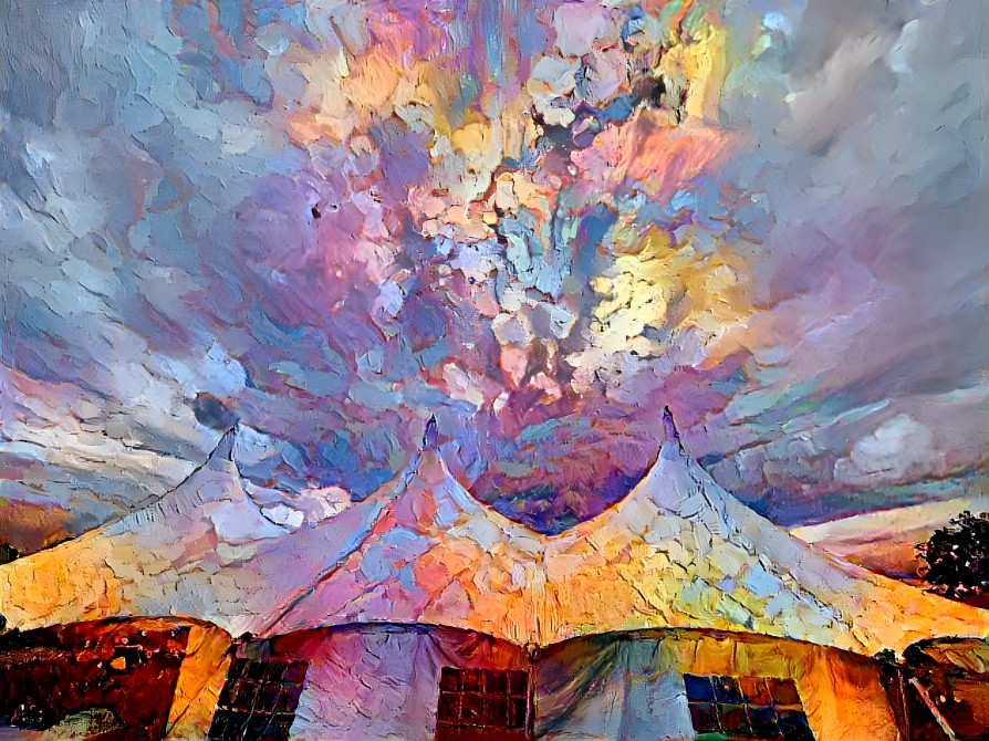Wedding Tent and Clouds