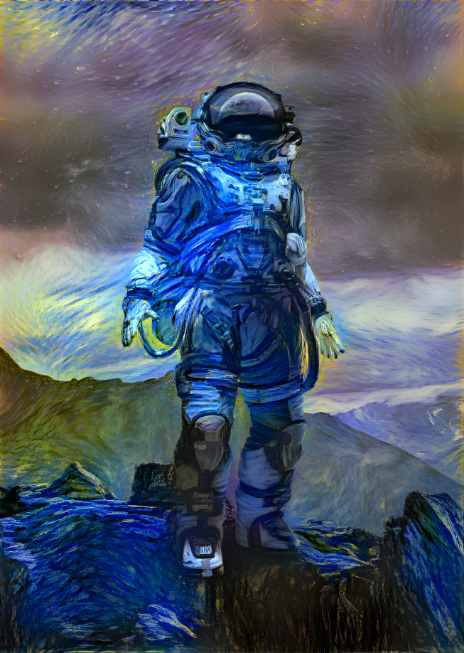 Astronaut on the weird planet