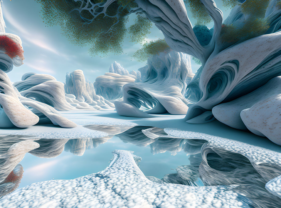 Frosty Alien Landscape