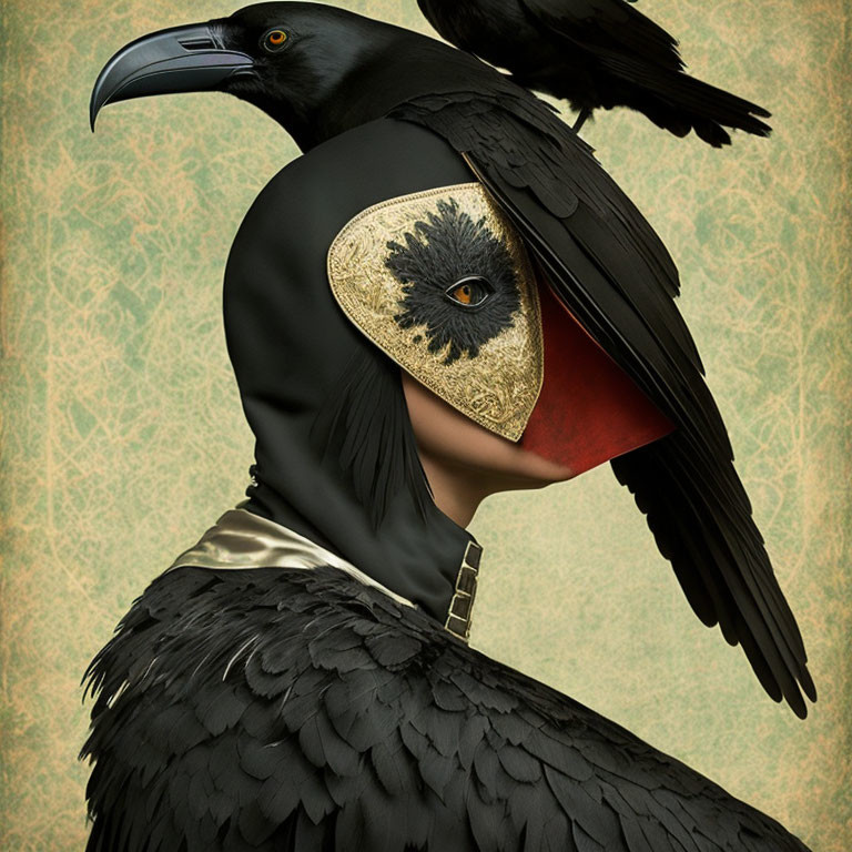 Portrait of a Plague Mask as a Young Crow