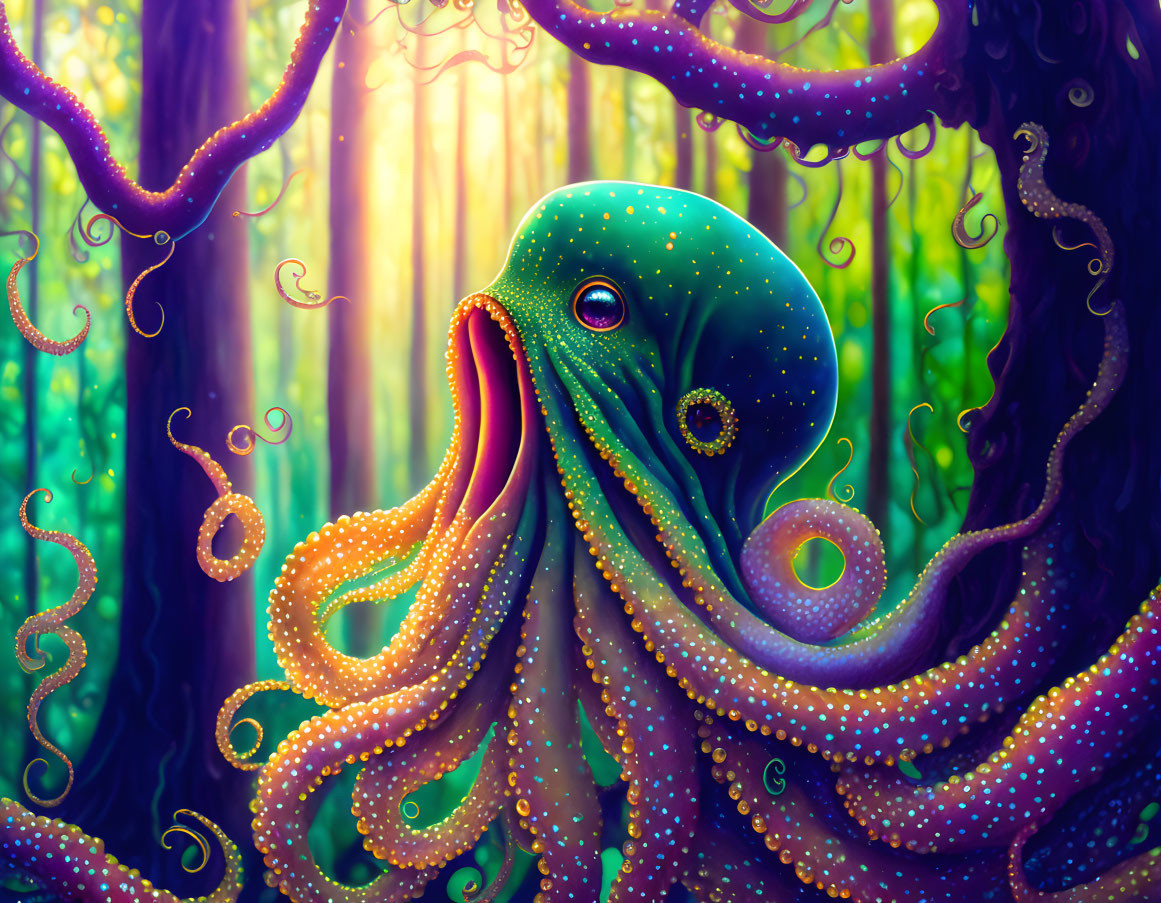  octopus ugly screaming in forest