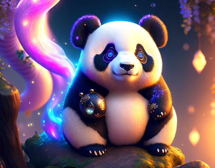 adorable fantasy panda,
