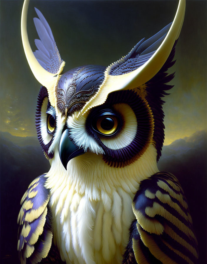 owl, oil 
