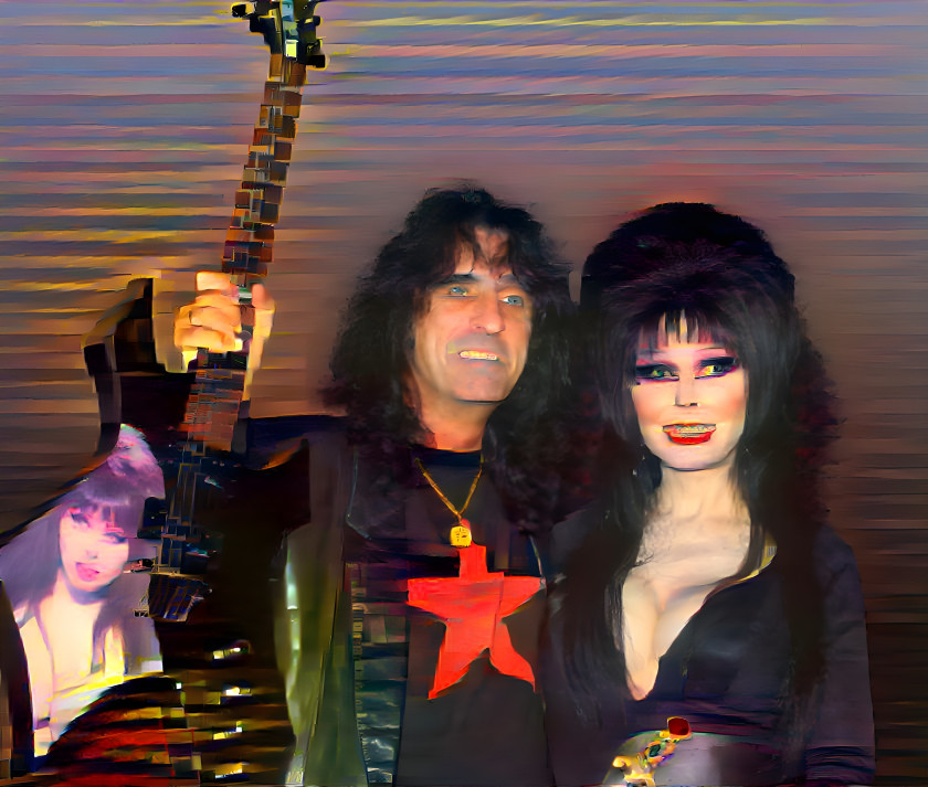 Alice cooper and Elvira at DragonCon 2001