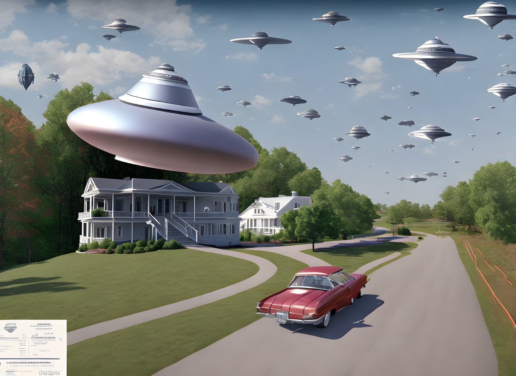 UFOS over Skyline Drive New Castle Delaware 6/72