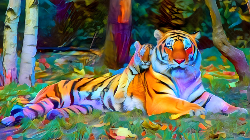 orange colerfull tigers