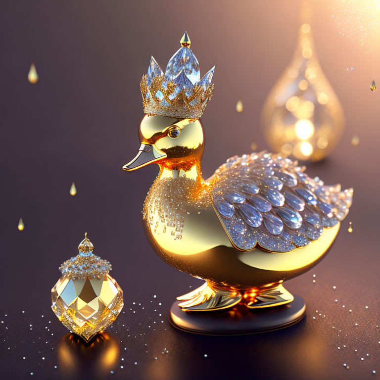 Duck with crystals