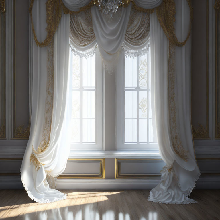 White drapes