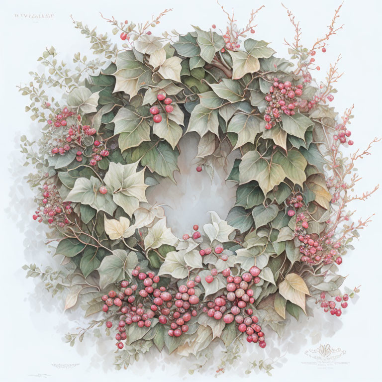 Wreath of ivy and berries