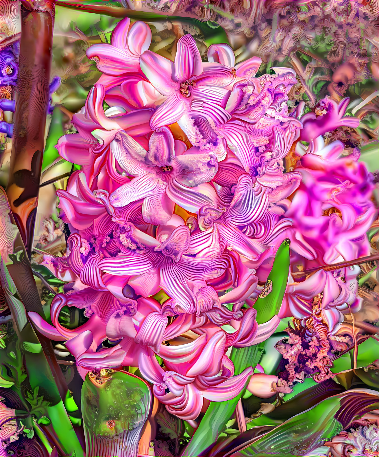 Sunny Day Pink Hyacinths