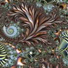 Intricate surrealistic artwork: swirling vortex, eye-like structures, textured patterns.