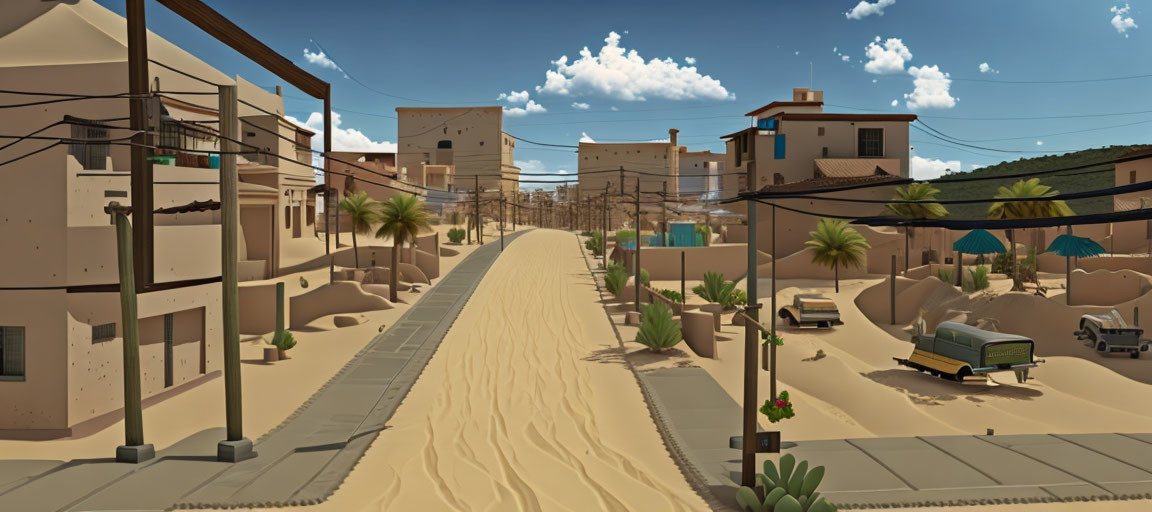 Simple town in the desert