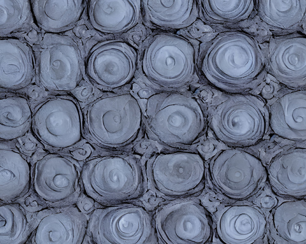 Circular Rose-Like Patterns on Textured Dark Grey Surface
