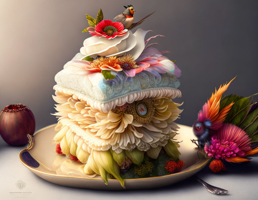 Flower Petal  Cake