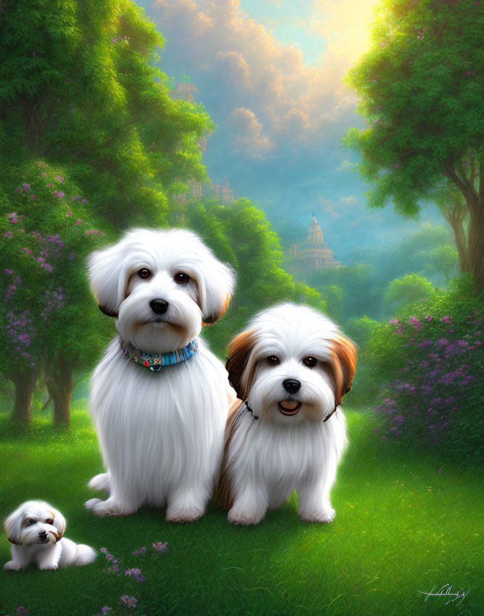 Havanese Dog Family 