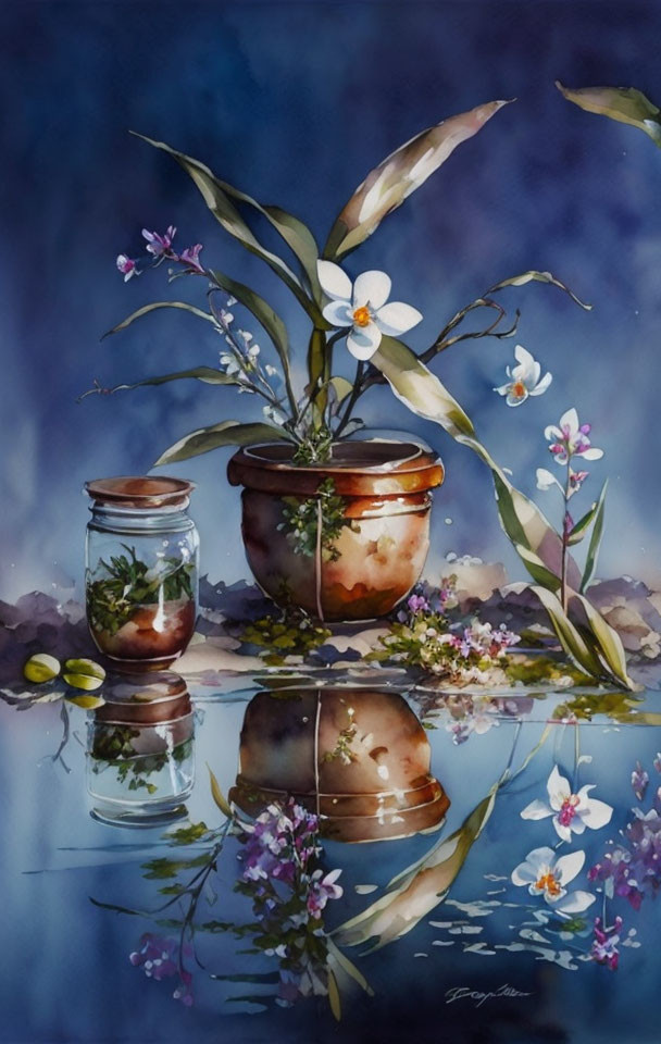 Flower Pot Reflection