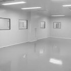 Contemporary Art Gallery Interior with Abstract Installations