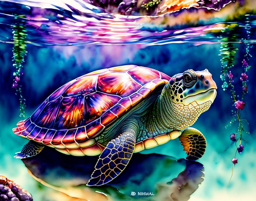 Turtle in river