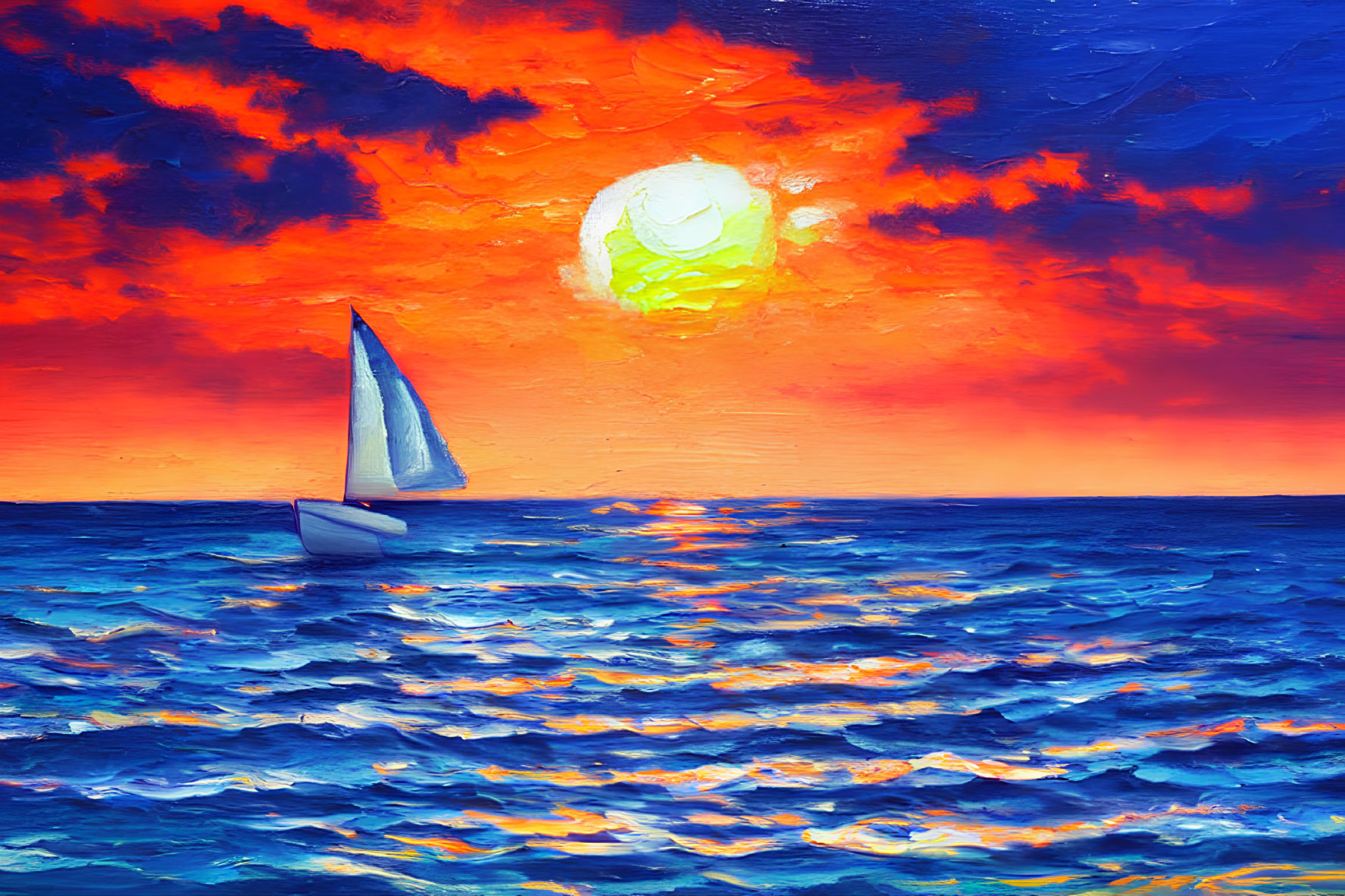 sailing on the sunset seas