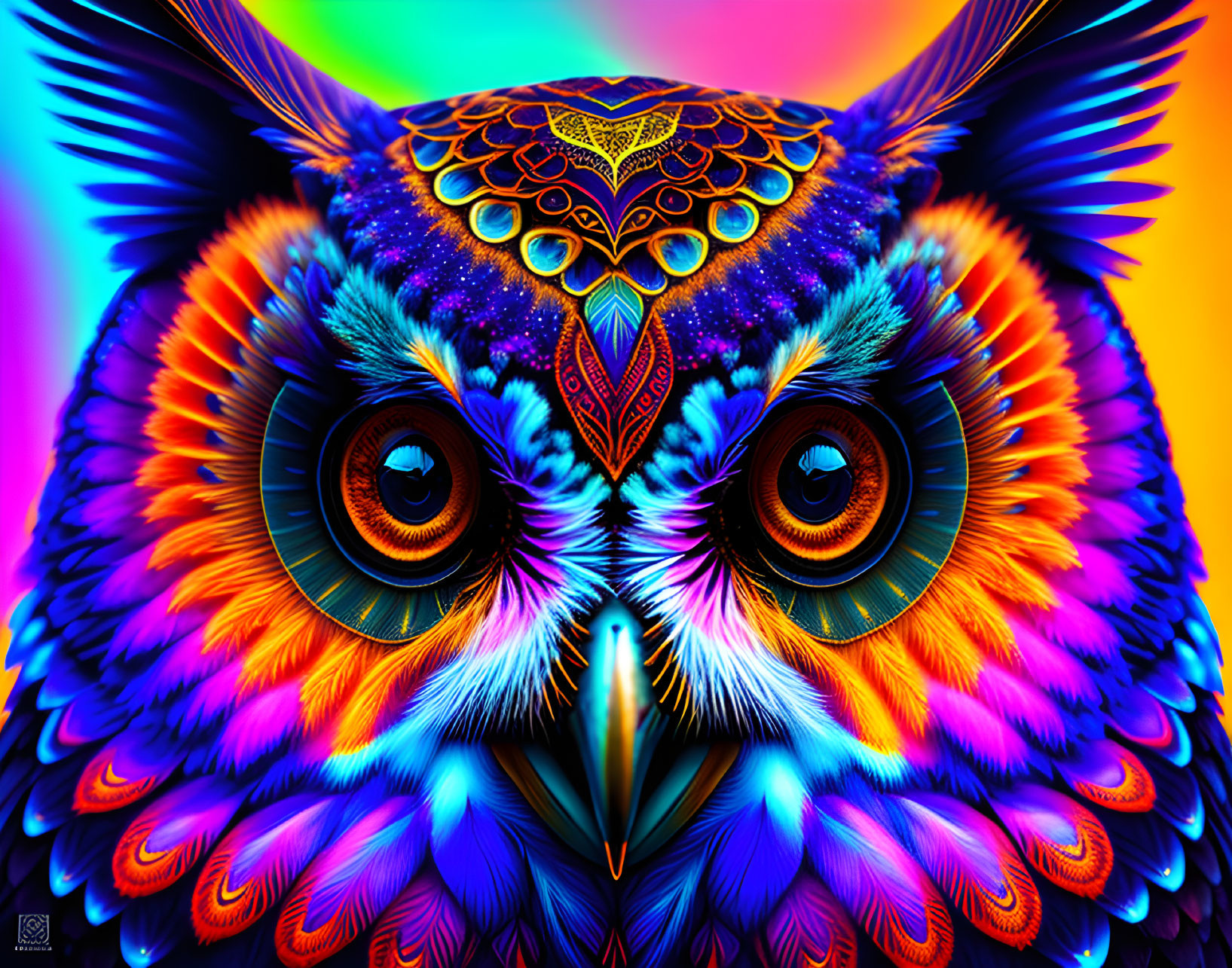 Awesome colorful owl