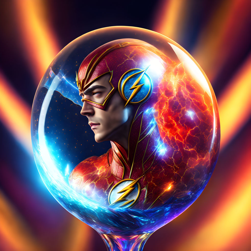 The Flash in a Crystal Globe