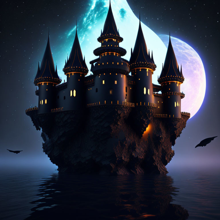 << Dark Castle in the night >>