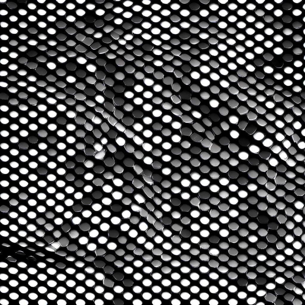 Monochrome Optical Illusion: Black and White Dot Pattern Swirl