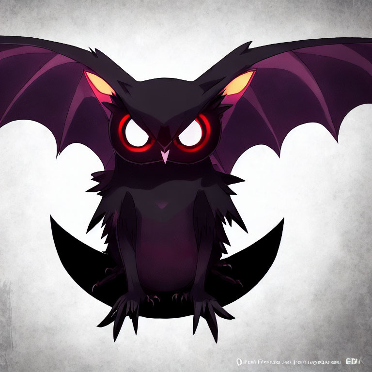 New pokemon owl and vampire bat hybrid, cute and c