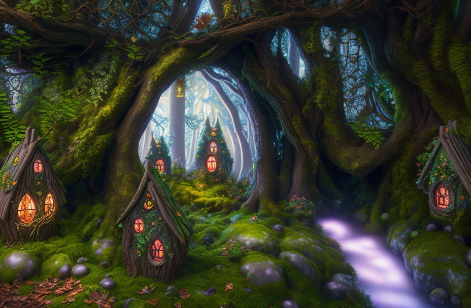 Fairy Village in the Woods