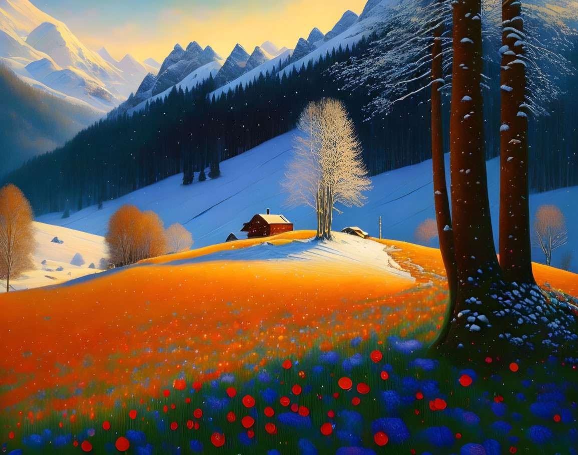 spring in mountains
