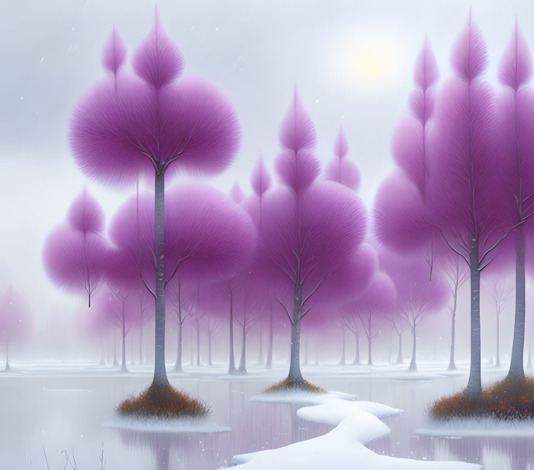 pink trees
