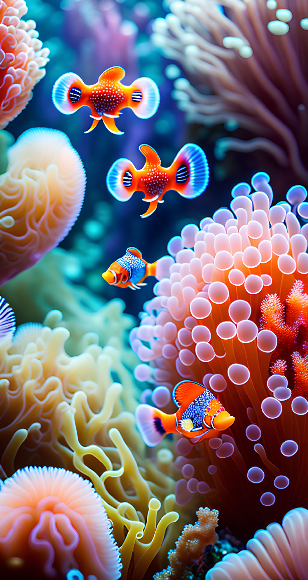 Colorful tropical fish and vibrant coral in rich underwater ecosystem