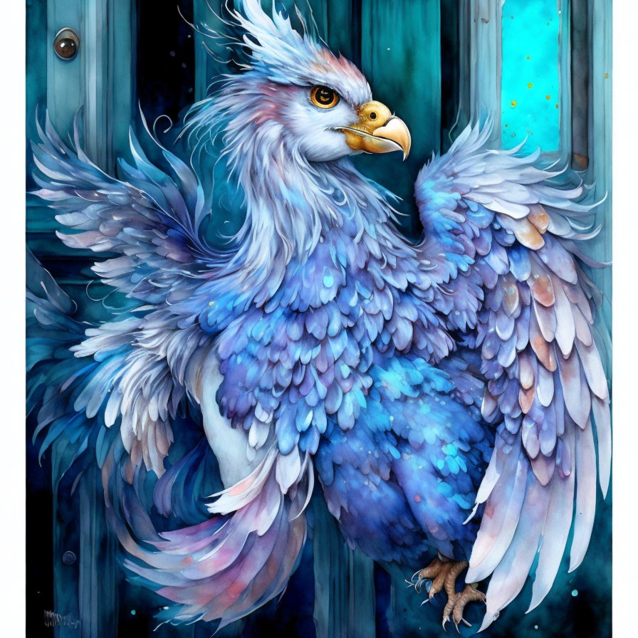 Majestic Griffin in Blue Light