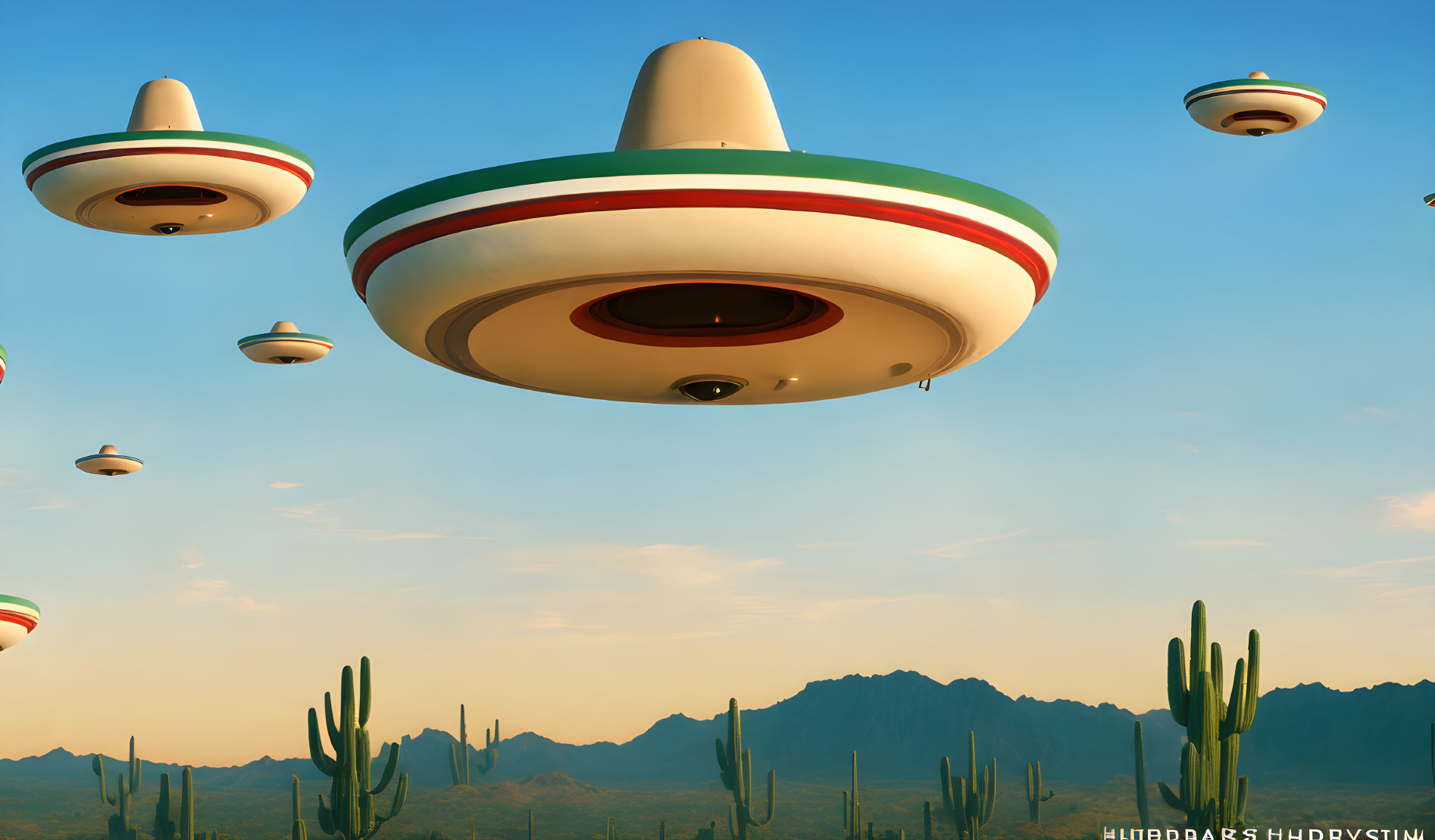 Alien Saucer Invasion From Planet Mexico