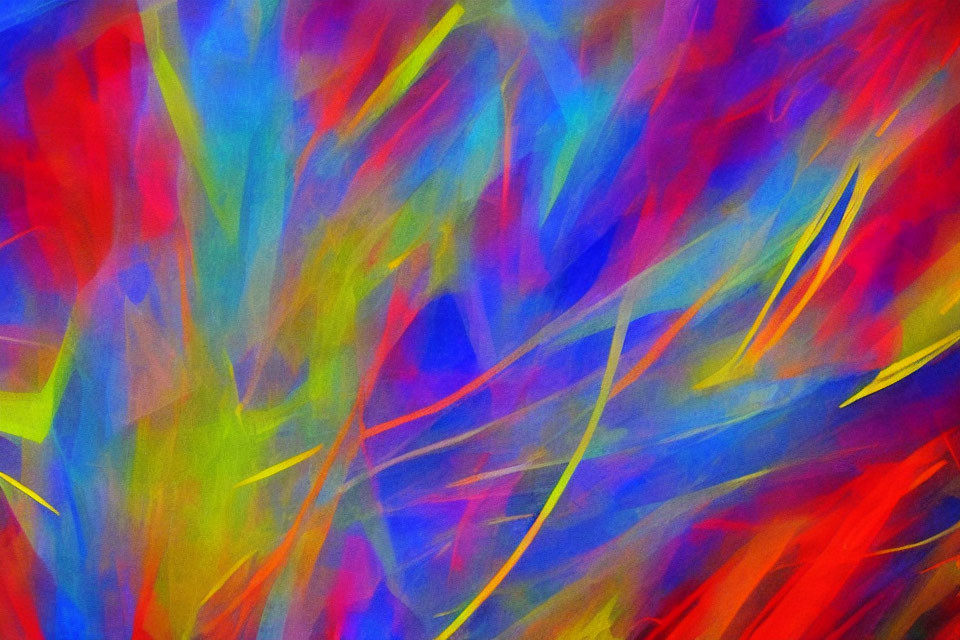 Colorful Swirling Abstract Background in Red, Blue, and Yellow