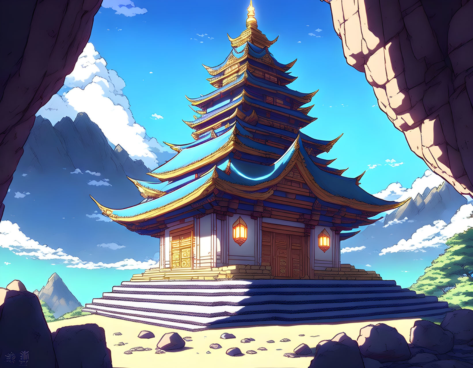Temple on top of a mountain
