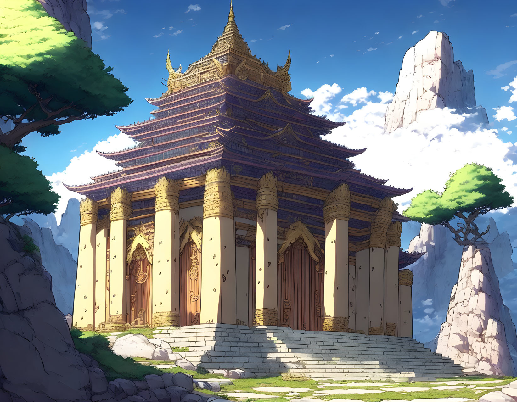 A Temple on top of a mountain