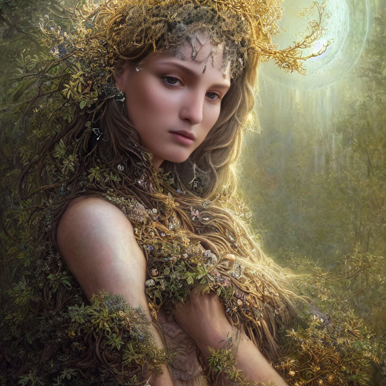 Mystical ethereal greek goddess