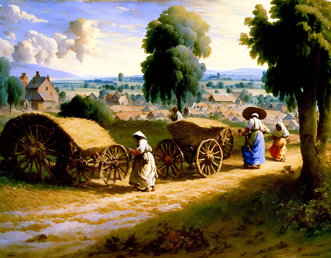 Peasants toiling in the fields