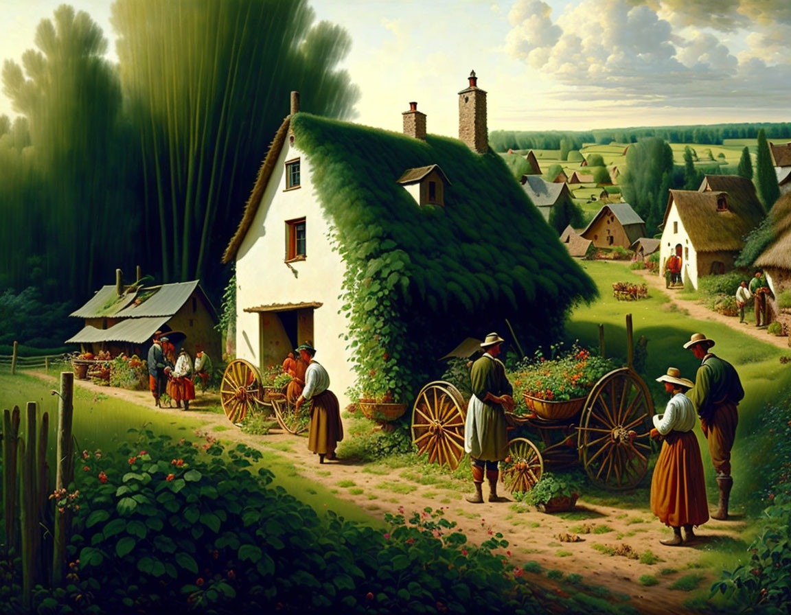 Farmers in a small village