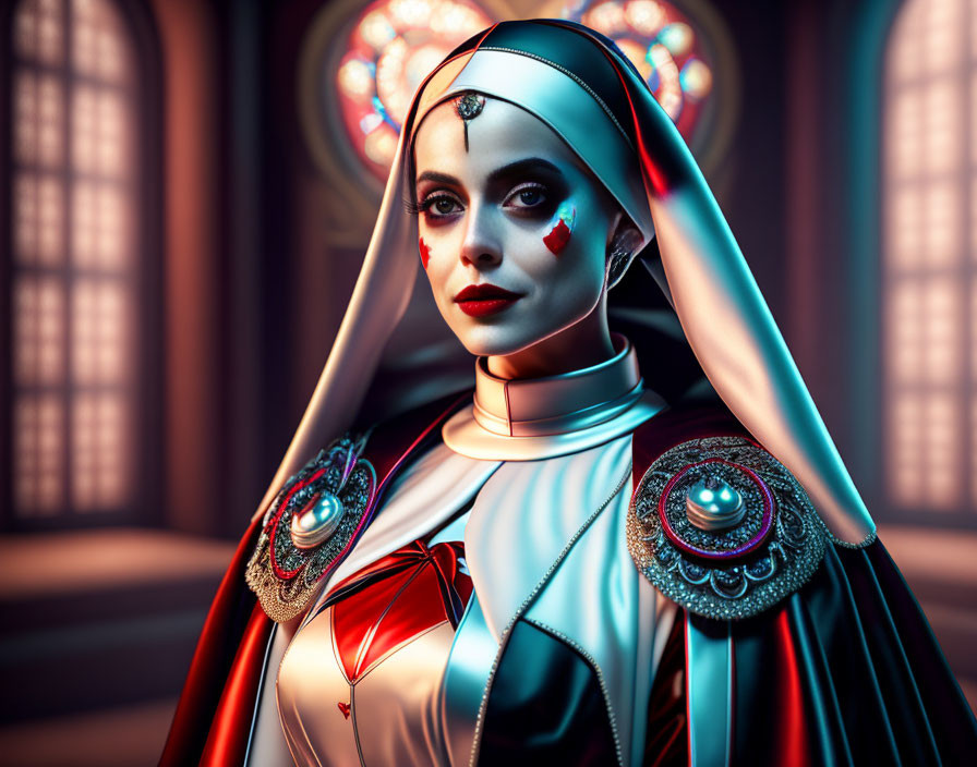 Harley Quinn as a nun